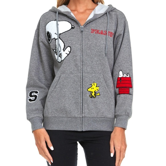 Peanuts Tops Snoopy Peanuts Womans Xxl Sweatshirt Zip Up Poshmark